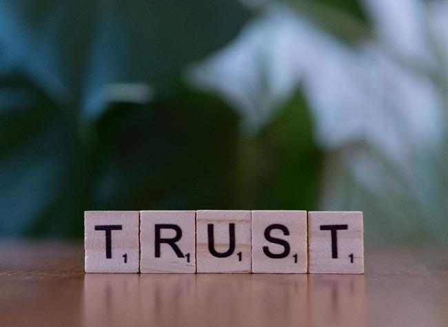 Blocks that spell out TRUST