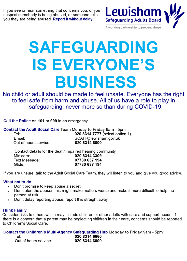 Safeguarding is everyones business all of have a role to play