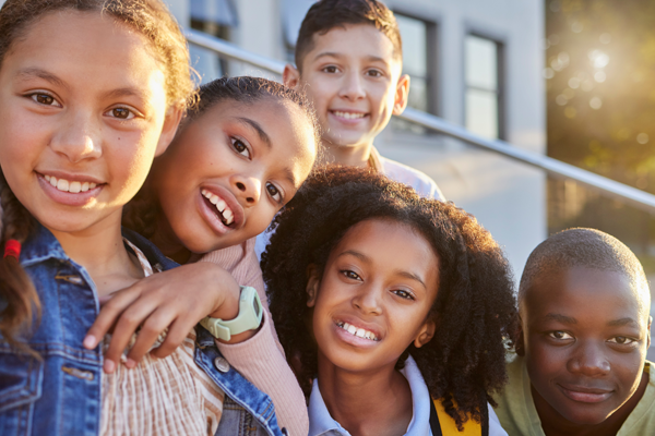 a group of children and young people